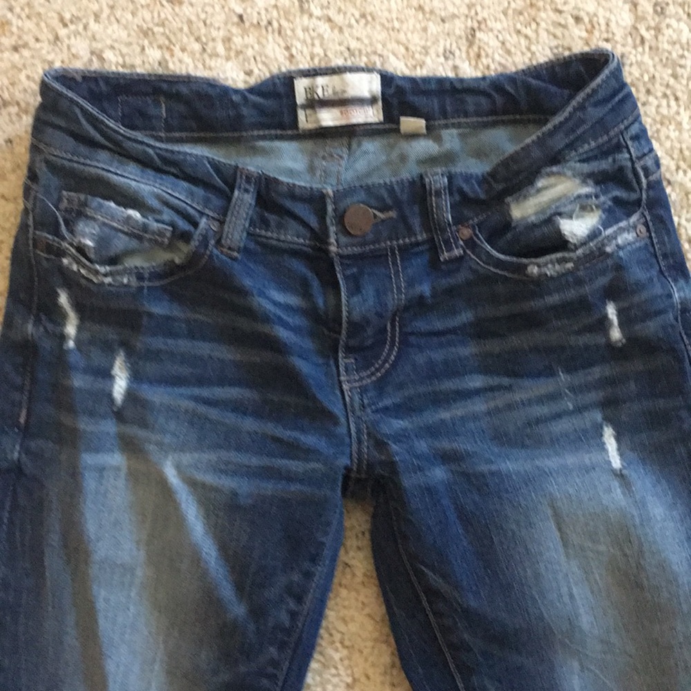 BKE Stella jeans size 25 R distressed Boot cut - Picture 2 of 4